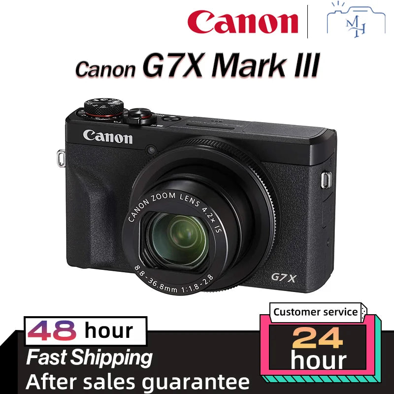 Canon PowerShot G7X Mark III Portable Digital Camera Optical Zoom 4K Video