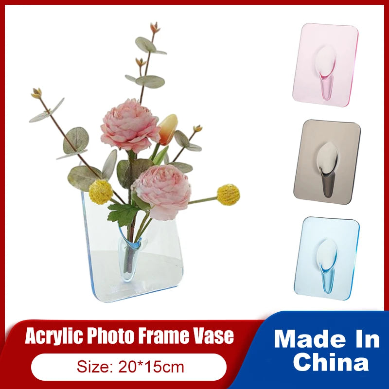 Acrylic Stylish Photo Frame Vase