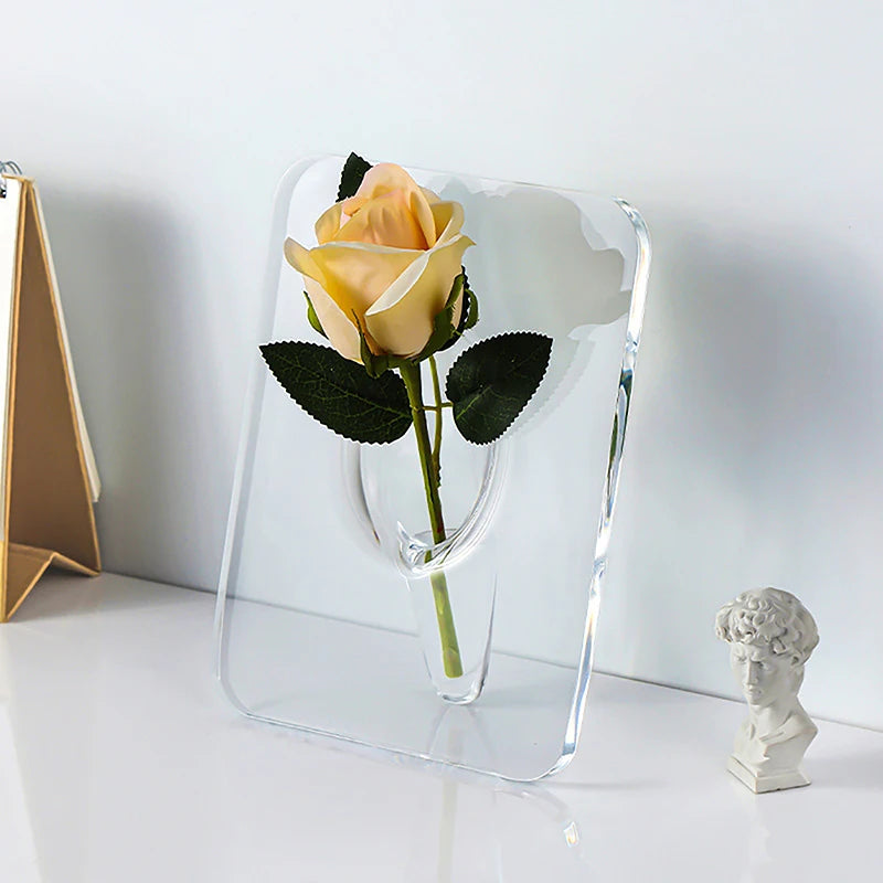 Acrylic Stylish Photo Frame Vase