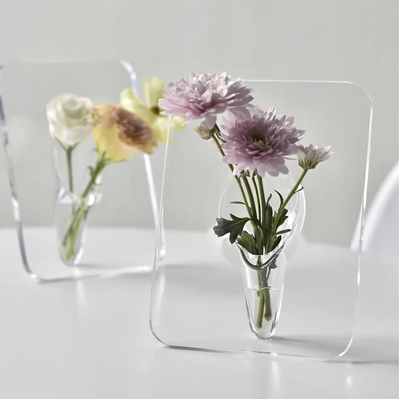 Acrylic Stylish Photo Frame Vase